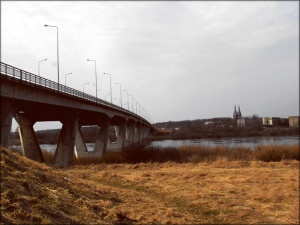 Nuo Kidulių pusės vaizdas į Jurbarką.