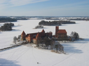 Trakų pilis iš skrydžio