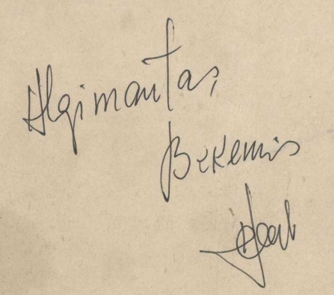 Vaizdas:Algimanto Bekenio autografas.jpg