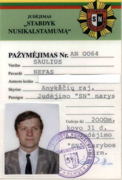 Vaizdas:Pazymejimas STABDYK NUSIKALSTAMUMA.jpg