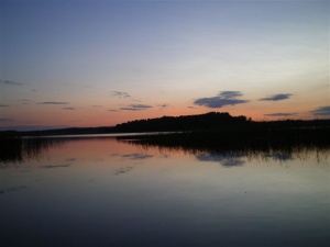 Po saulėlydžio prie Luodžio ež. Zarasų rajone